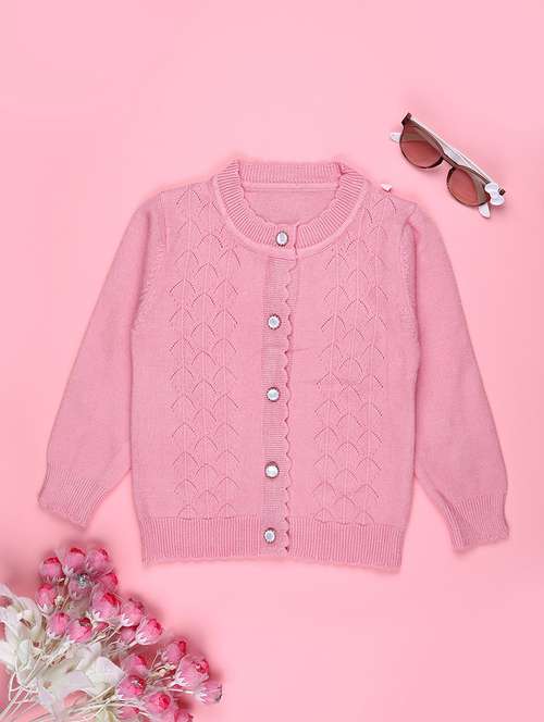 girls self designed long sleeve cardigan - 22155396 -  Standard Image - 0