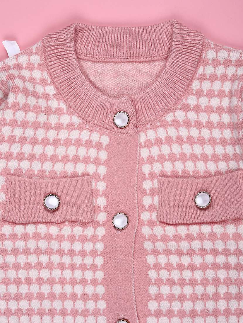 girls self designed long sleeve cardigan - 22155400 -  Standard Image - 2