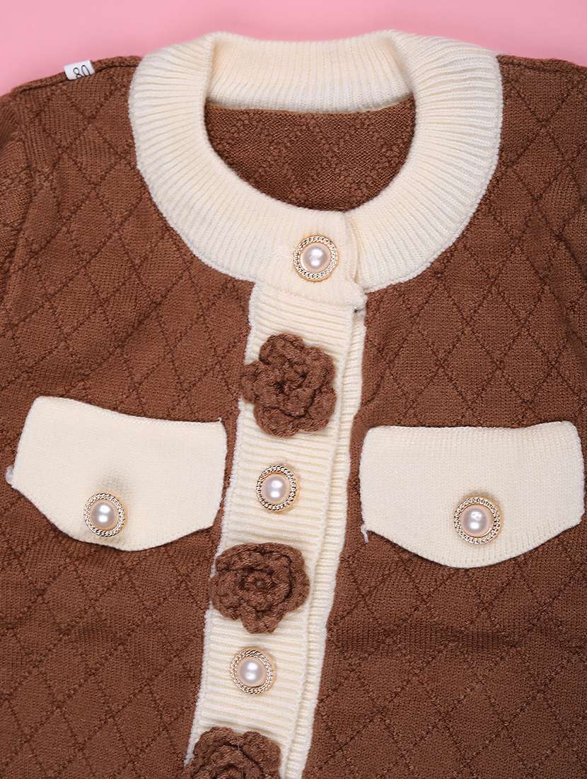 girls self designed long sleeve cardigan - 22155426 -  Standard Image - 2