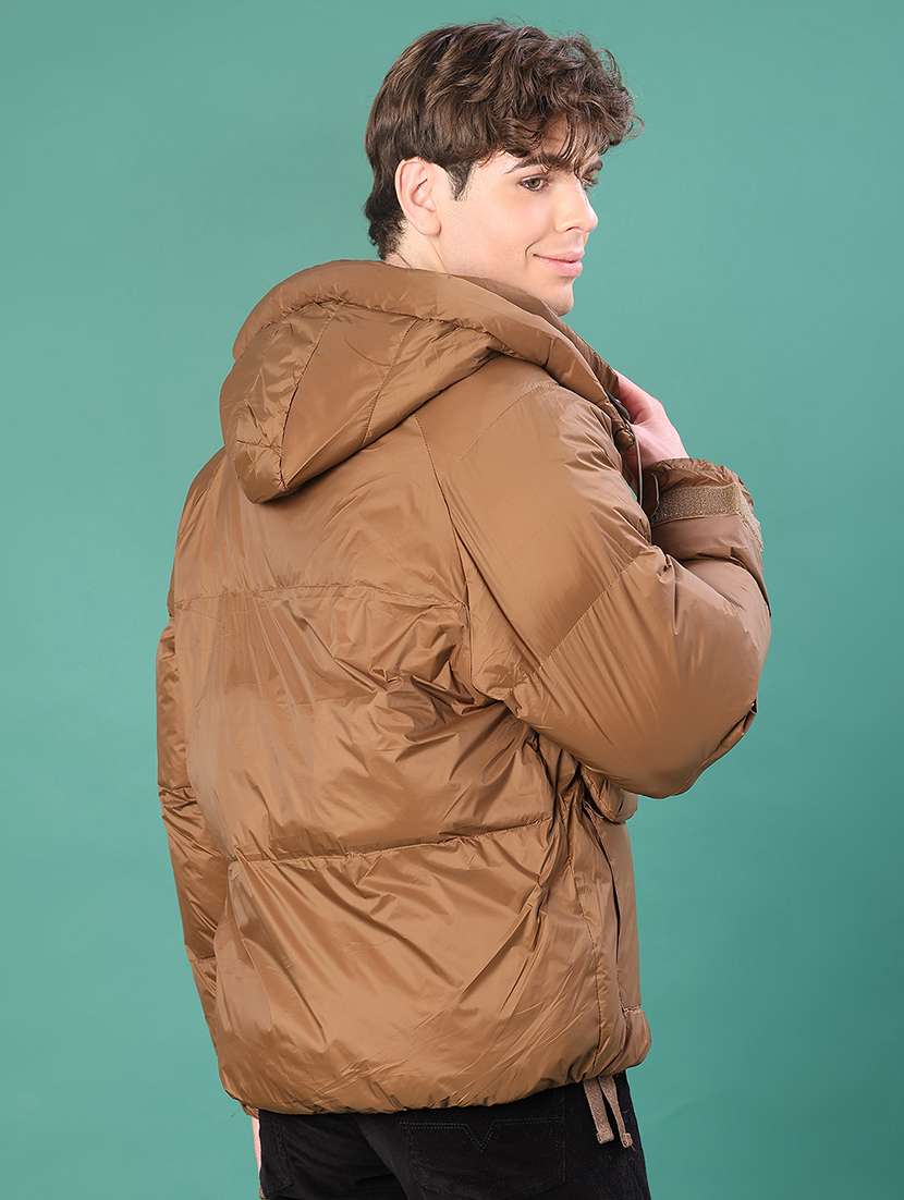 men solid long sleeve puffer jacket - 22155472 -  Standard Image - 2