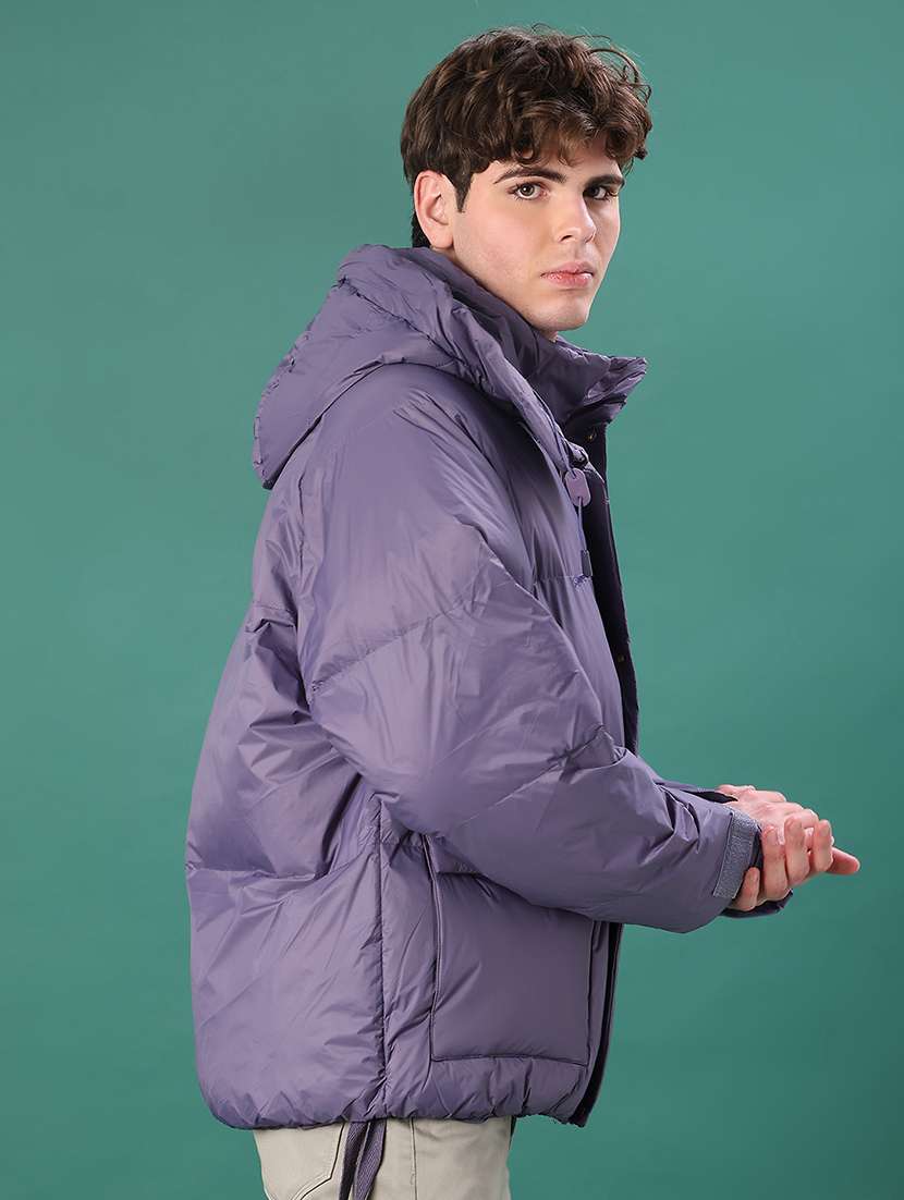 men solid long sleeve puffer jacket - 22155474 -  Standard Image - 2