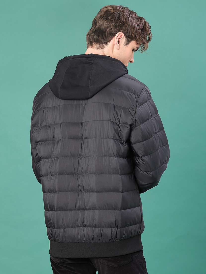 men solid long sleeve puffer jacket - 22155475 -  Standard Image - 2