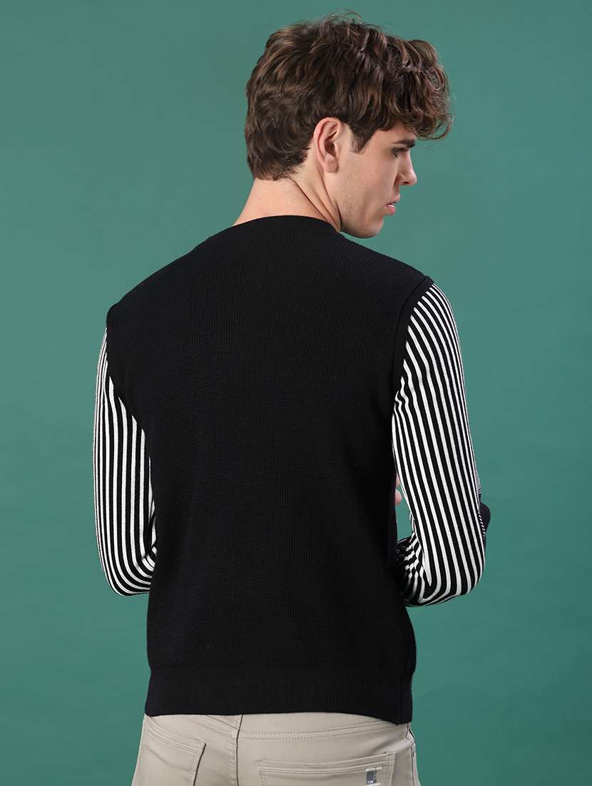 men striped long sleeve regular fit pullover - 22155557 -  Standard Image - 2