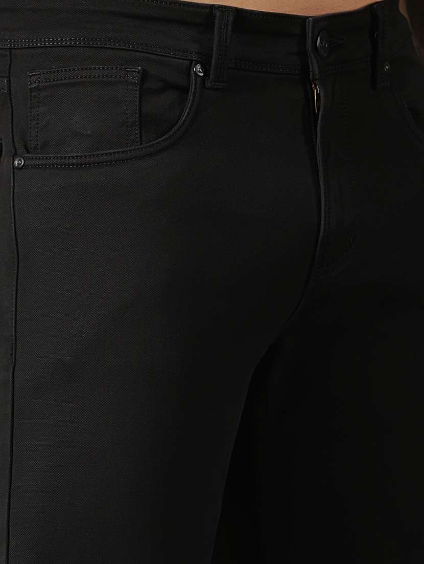 men solid mid rise slim fit jeans - 22155600 -  Standard Image - 2