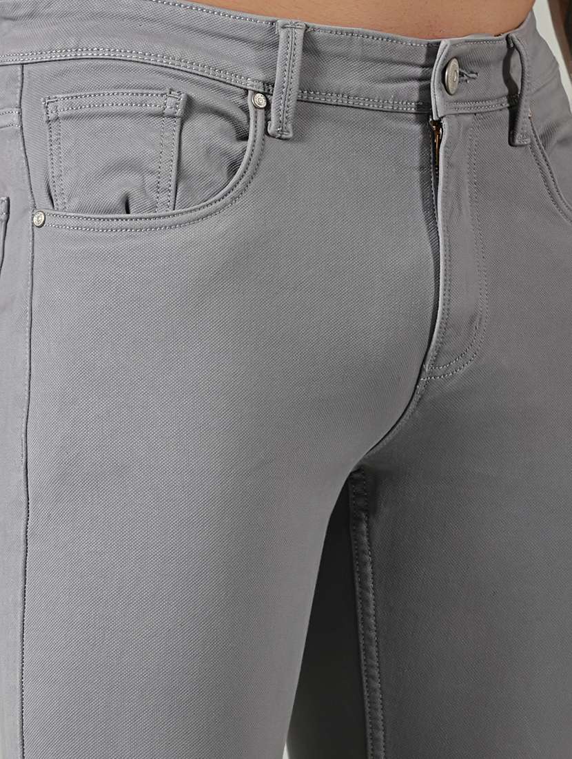 men solid mid rise slim fit jeans - 22155625 -  Standard Image - 2
