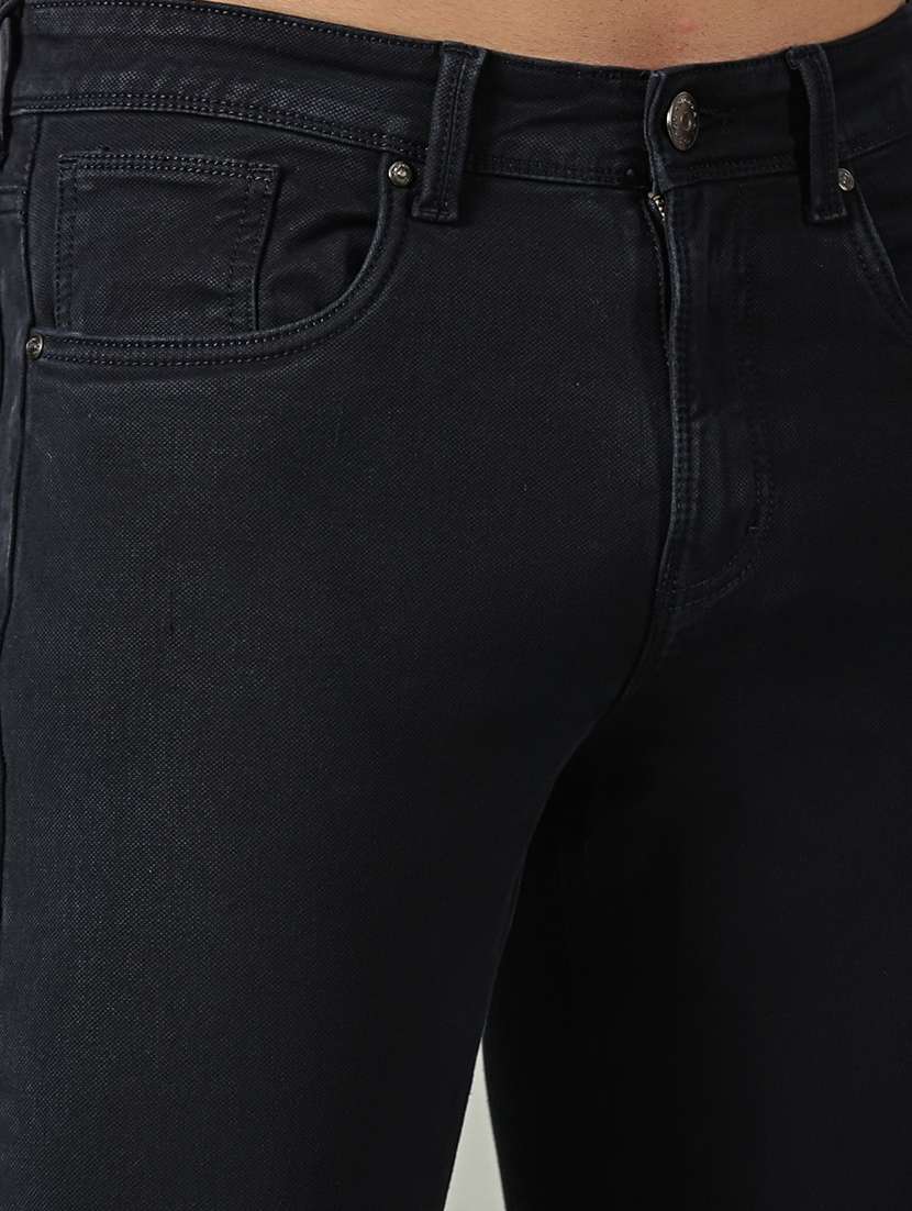 men solid mid rise slim fit jeans - 22155626 -  Standard Image - 2