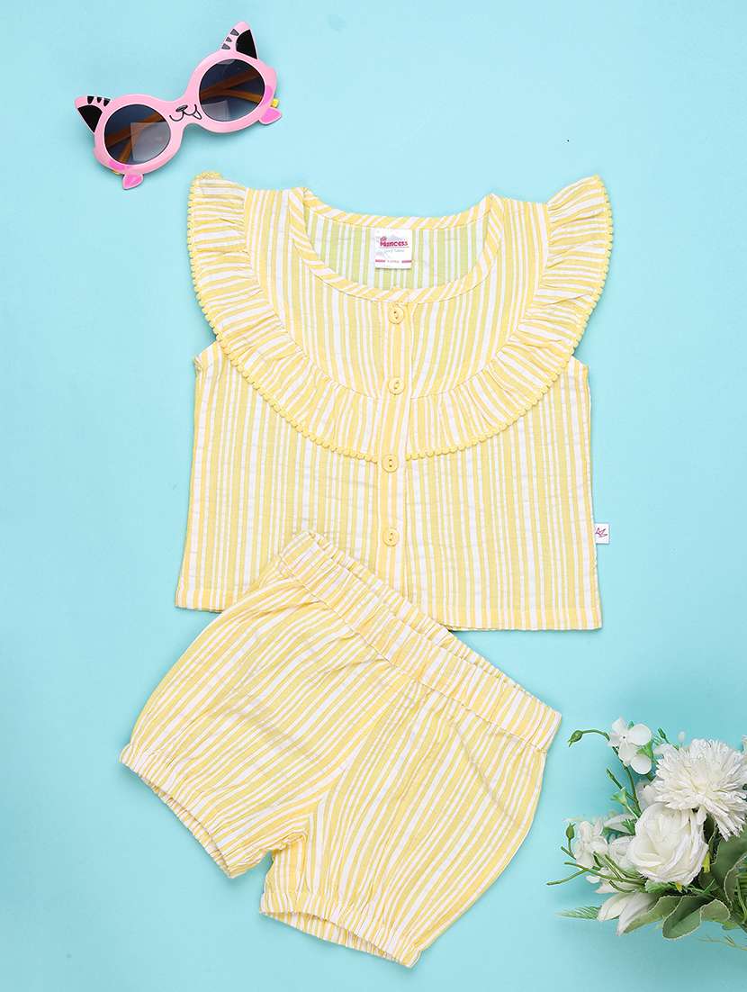 girls striped top and shorts set - 22156190 -  Standard Image - 2