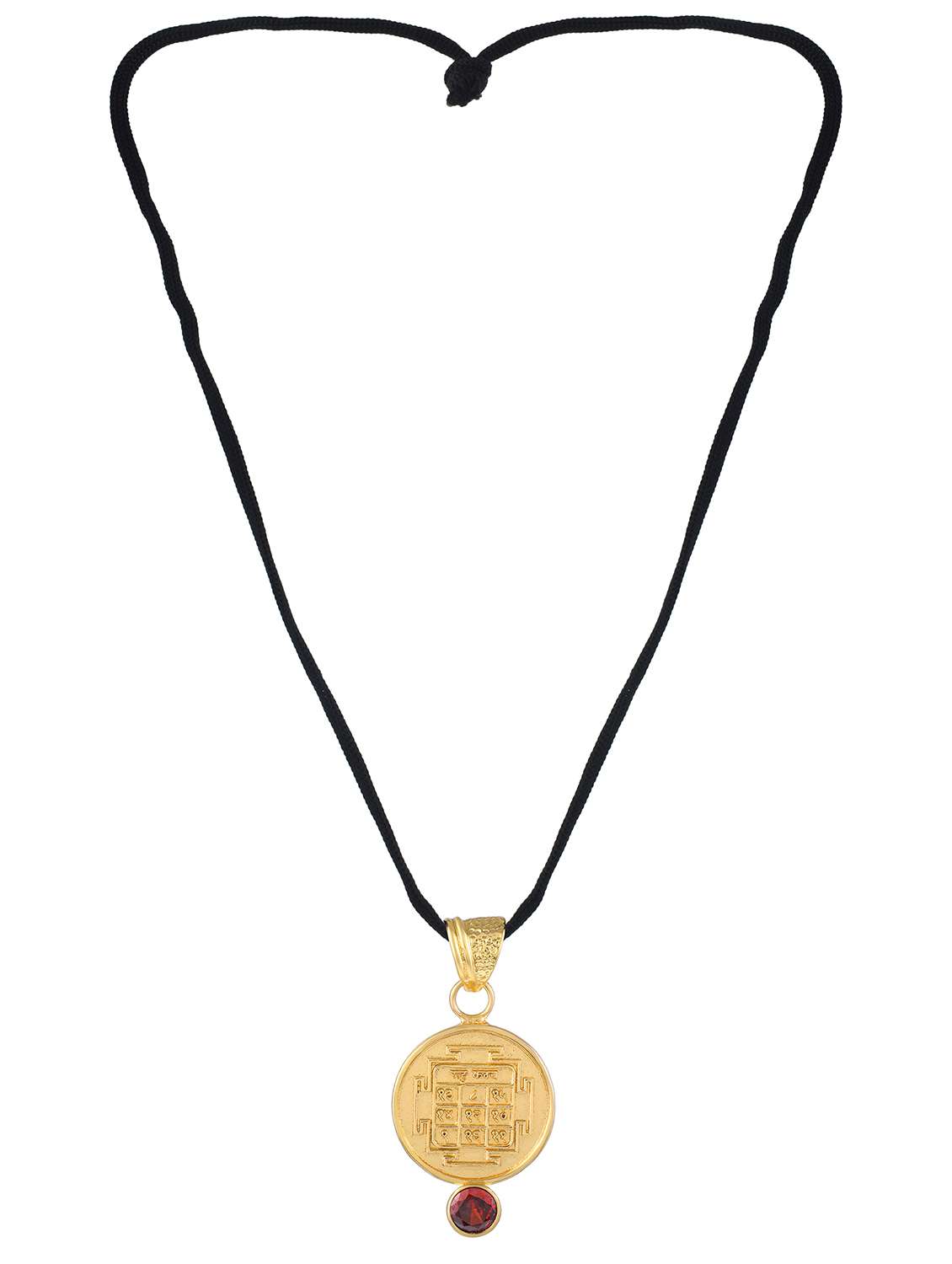 gold-plated brass pendant with gemstone - 22156202 -  Standard Image - 2