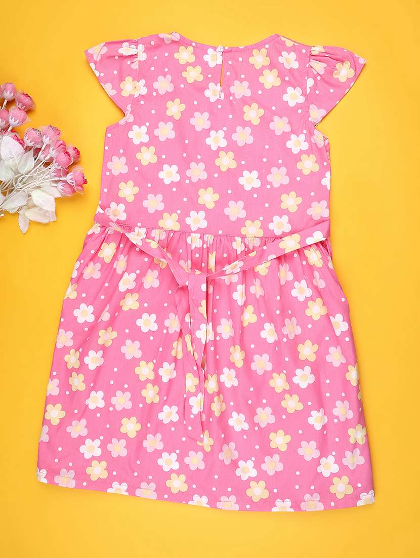 girls floral print cap sleeve a-line dress - 22156713 -  Standard Image - 2