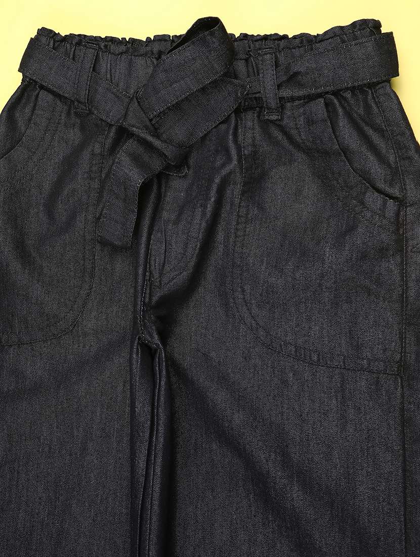 girls solid mid rise joggers - 22156752 -  Standard Image - 2