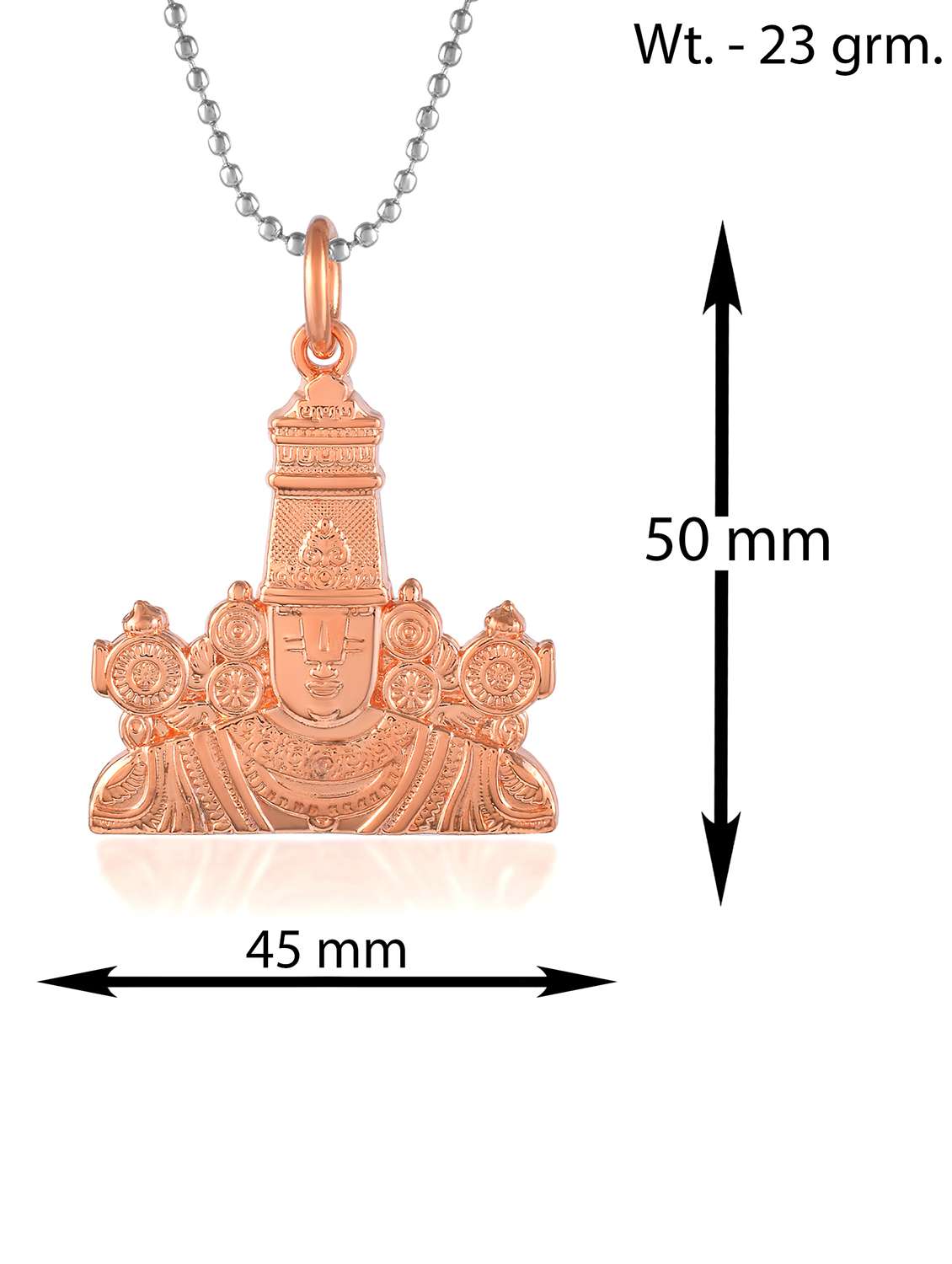 pure copper tirupati balaji lord venkateshwara pendant  - 22156779 -  Standard Image - 2