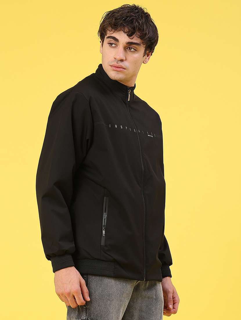 men solid long sleeve bomber jacket - 22156799 -  Standard Image - 2