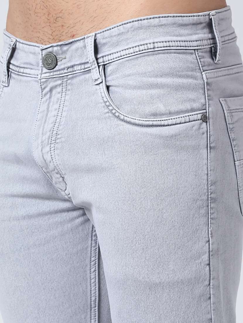 men plain mid rise full length slim fit jeans - 22156931 -  Standard Image - 2