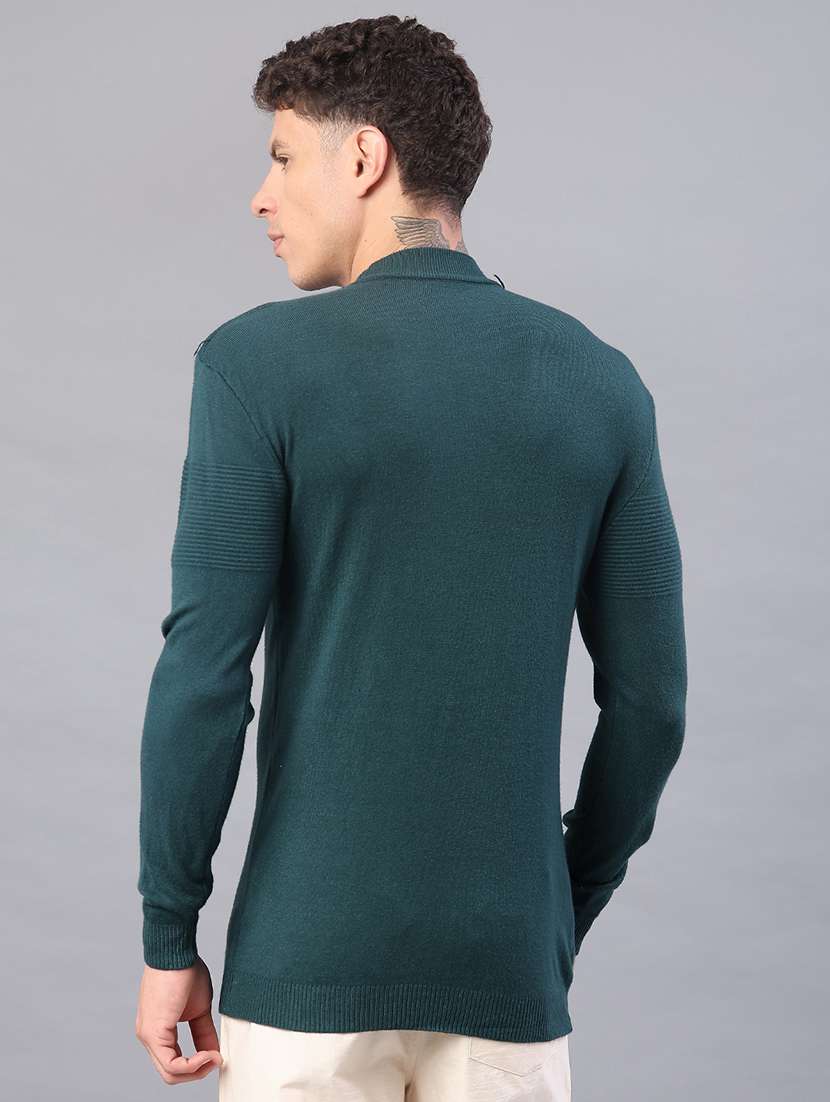 men self design long sleeve slim fit pullover  - 22156952 -  Standard Image - 2