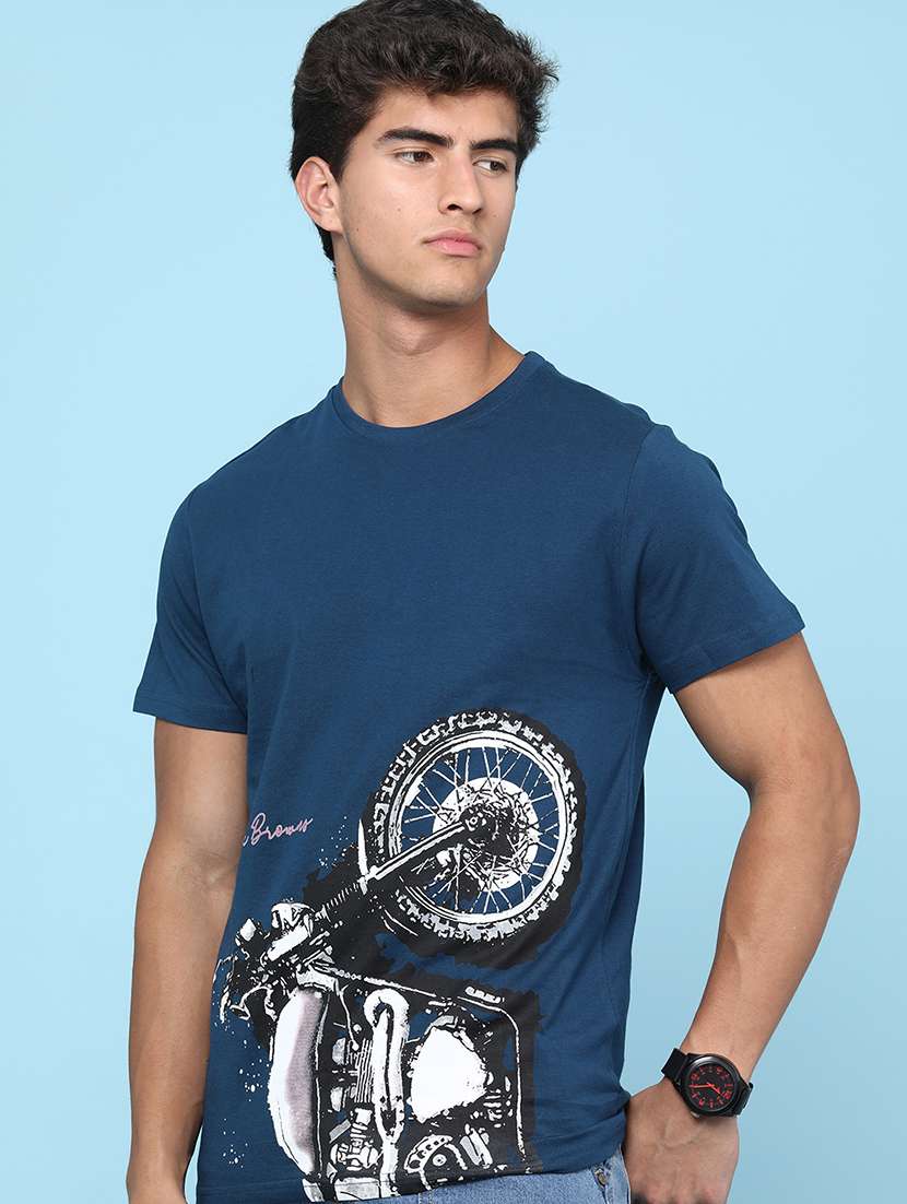 men printed short sleeve regular fit t-shirt - 22156966 -  Standard Image - 2
