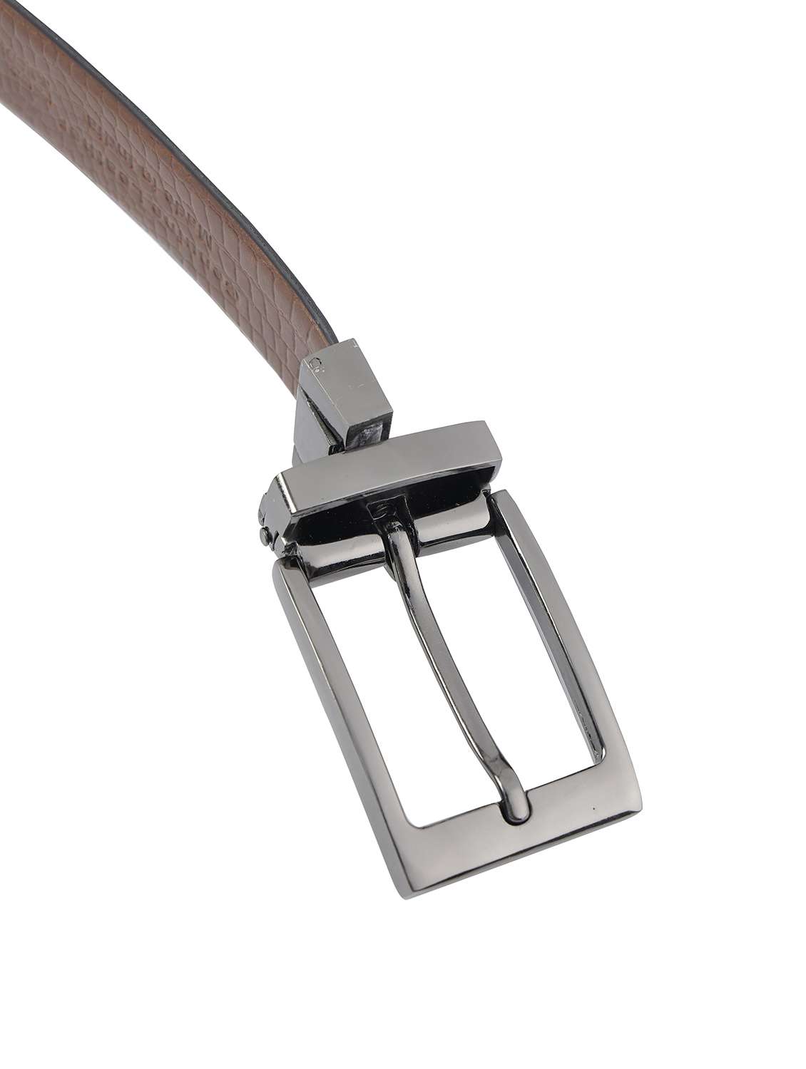 men's black crocodile patterned genuine leather belt - 22157040 -  Standard Image - 2