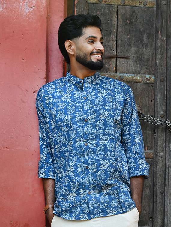 men printed long sleeve regular fit casual shirt - 22157075 -  Standard Image - 2