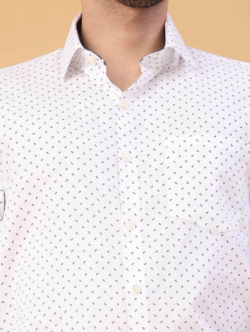 men printed long sleeve slim fit formal shirt - 22157083 -  Standard Image - 2