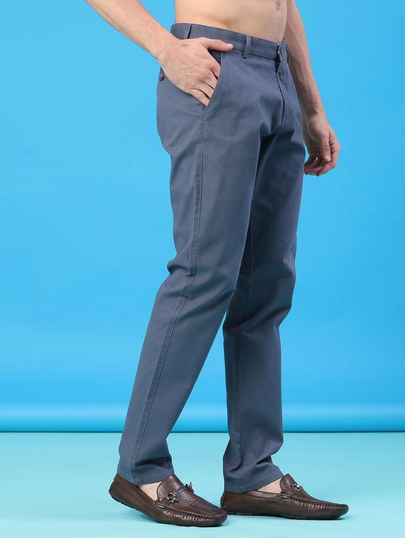 men solid mid rise chinos casual trouser - 22157102 -  Standard Image - 2