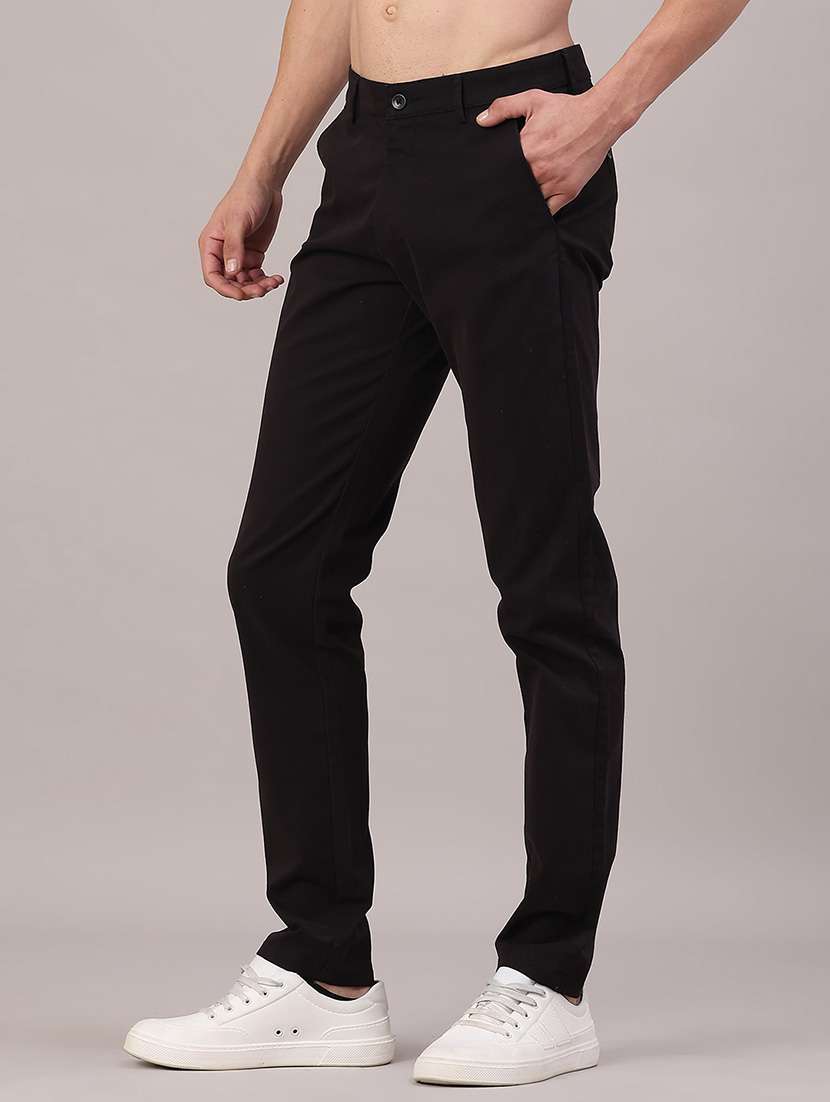 men solid mid rise chinos casual trouser - 22157104 -  Standard Image - 2