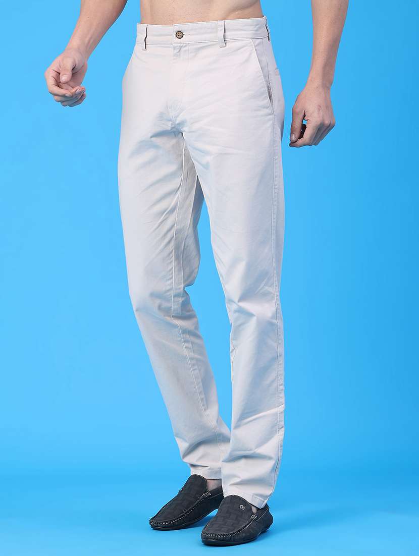 men solid mid rise chinos casual trouser - 22157145 -  Standard Image - 2