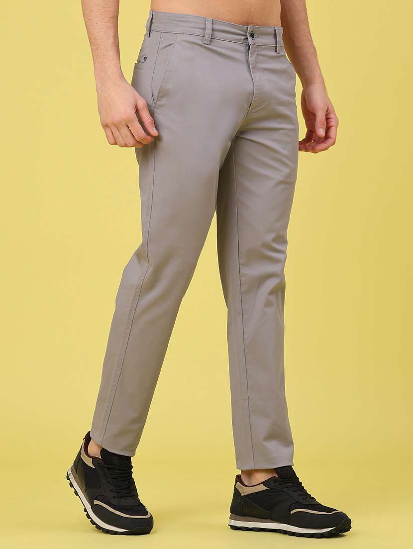 men solid mid rise chinos casual trouser - 22157147 -  Standard Image - 2
