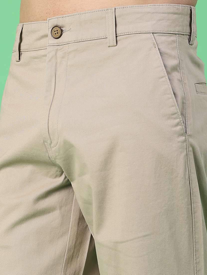 men solid mid rise chinos casual trouser - 22157150 -  Standard Image - 2