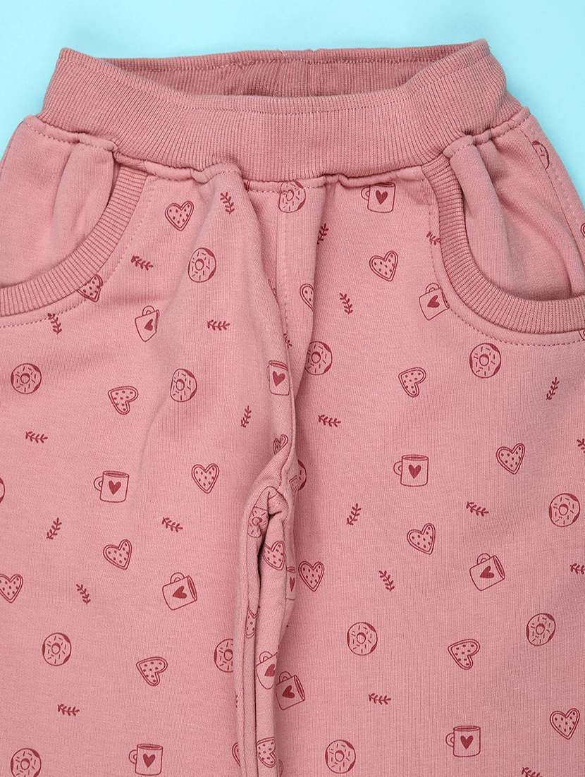 girls printed mid rise track pant - 22157166 -  Standard Image - 2