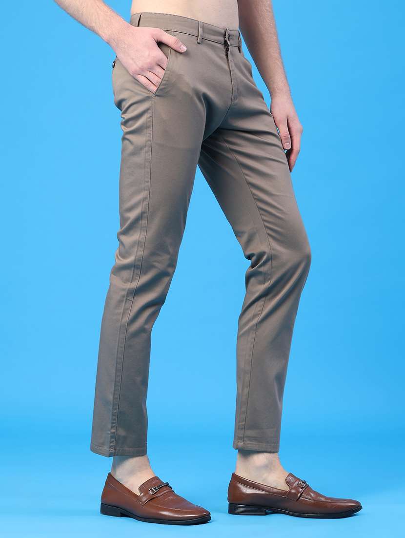 men solid mid rise chinos casual trouser - 22157191 -  Standard Image - 2