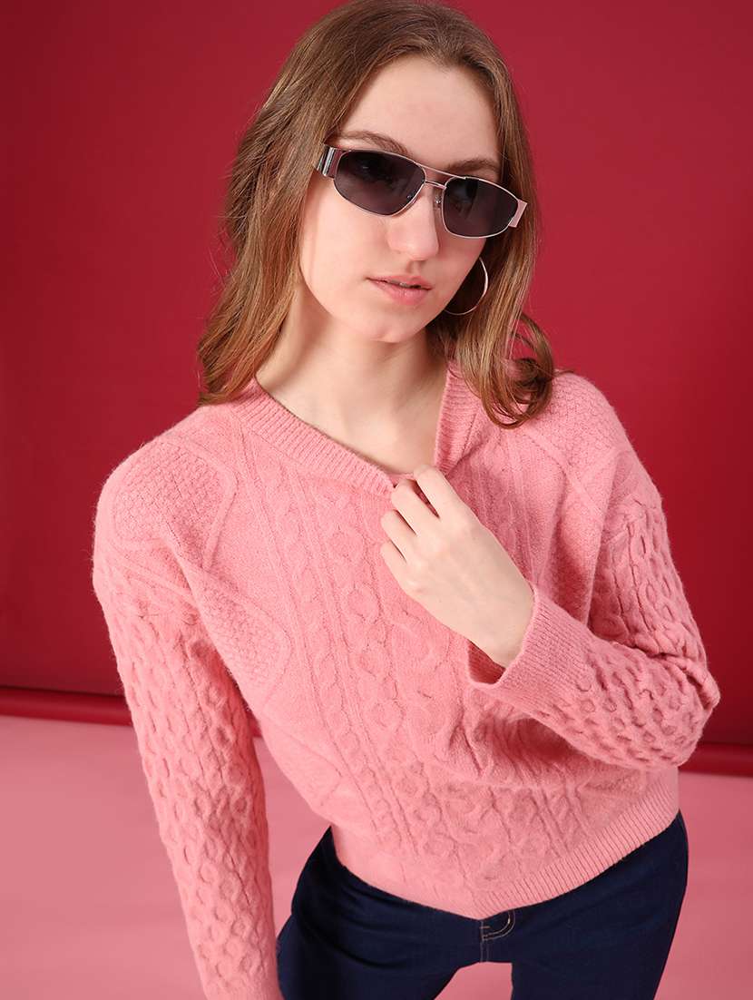 women self design long sleeve pullover