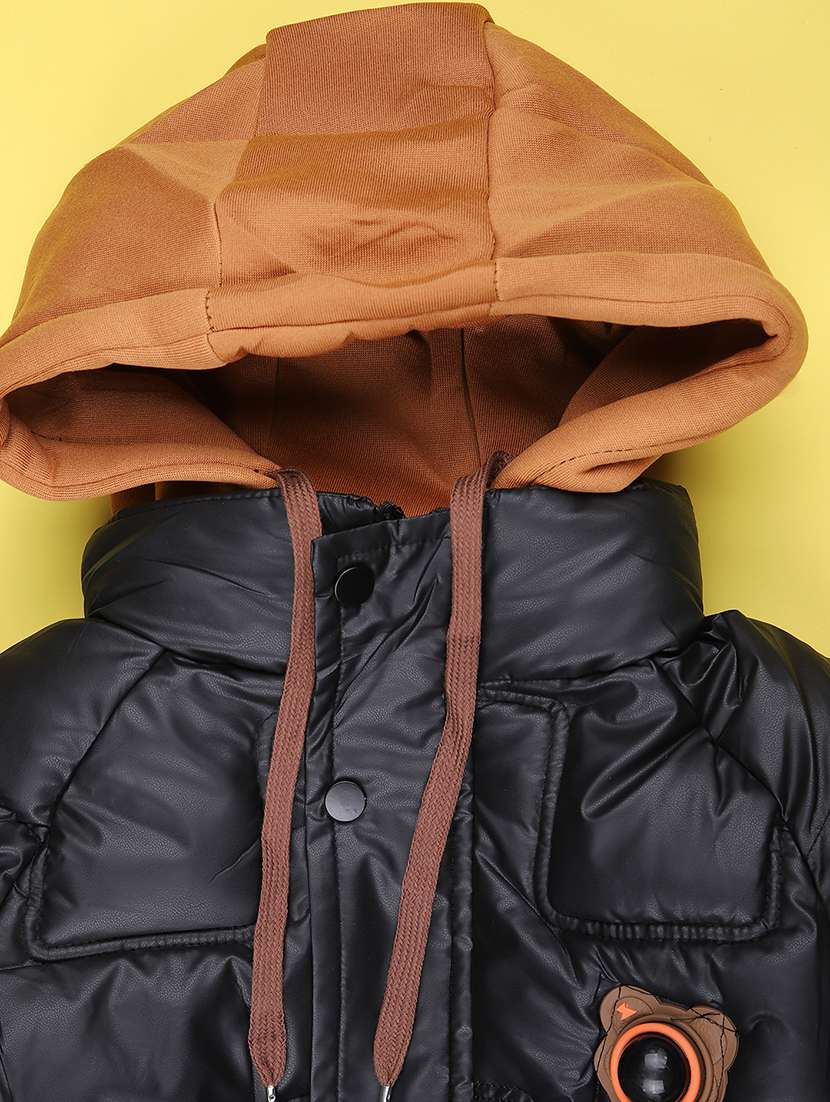 boys solid long sleeve hooded quilted jacket - 22157366 -  Standard Image - 2