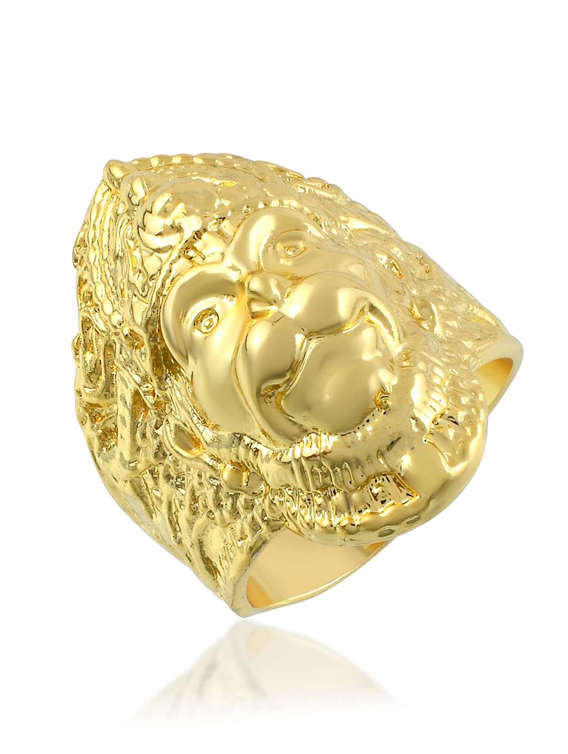 brass gold plated bajrang bali hanuman balaji bold finger ring  - 22157477 -  Standard Image - 2