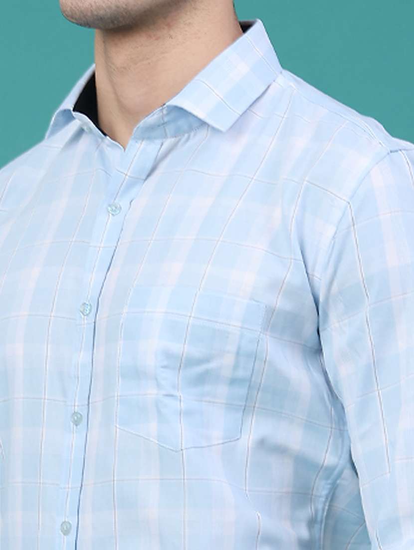 men checkered long sleeve slim fit formal shirt - 22157723 -  Standard Image - 2