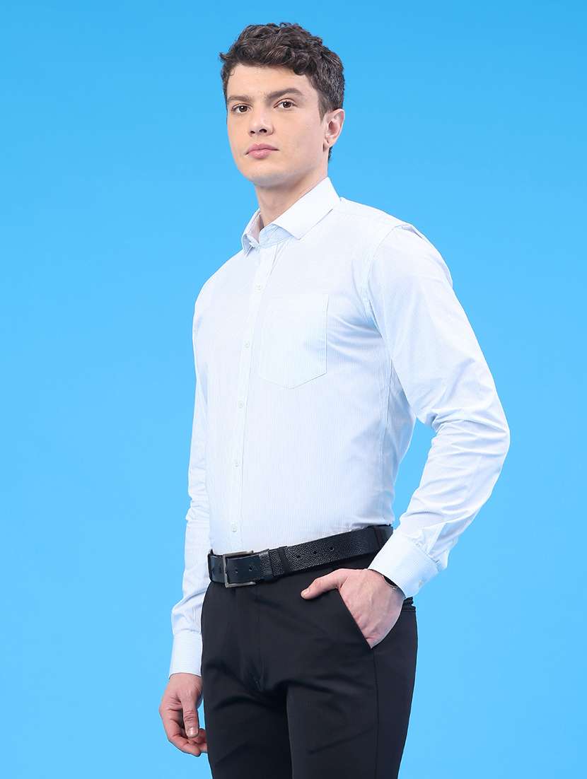 men striped long sleeve slim fit formal shirt - 22157726 -  Standard Image - 2