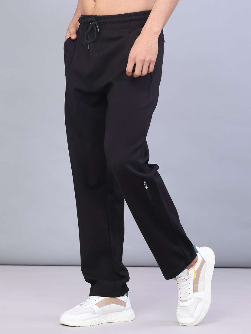 men solid mid rise full length track pant - 22157763 -  Standard Image - 2