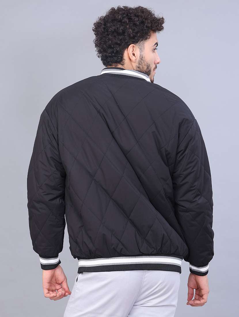 men typographic long sleeve puffer jacket - 22158270 -  Standard Image - 2