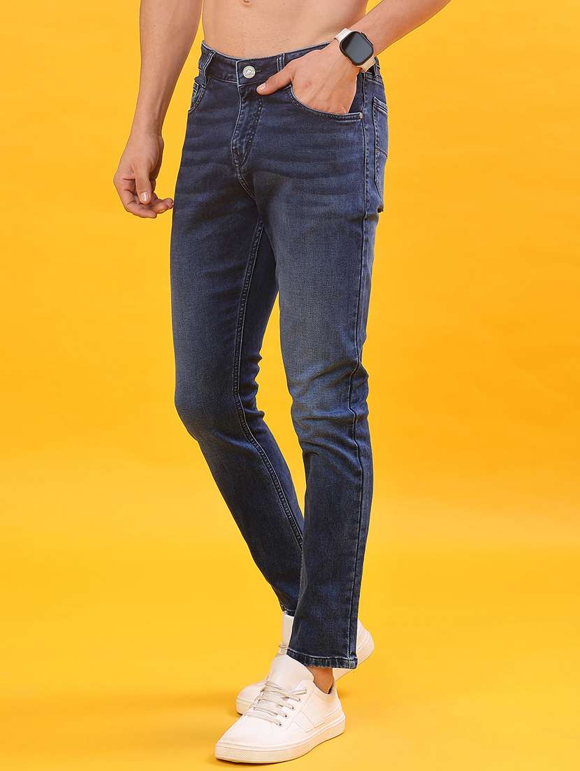 Men Washed Mid Rise Full Length Jeans - 22158278 -  Standard Image - 2