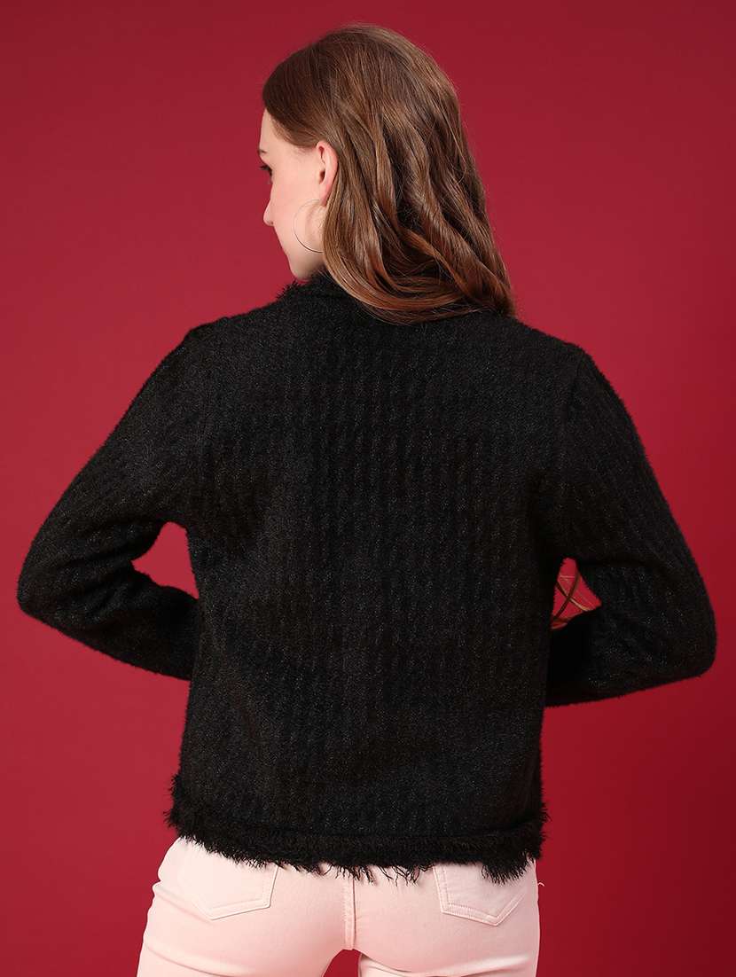 women self design long sleeve cardigan - 22158387 -  Standard Image - 2