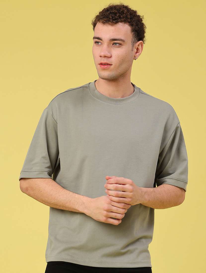 men solid short sleeve oversized t-shirt - 22158397 -  Standard Image - 2