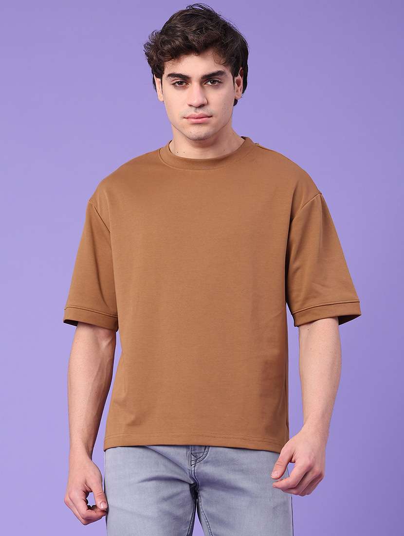 men solid short sleeve oversized t-shirt - 22158398 -  Standard Image - 2