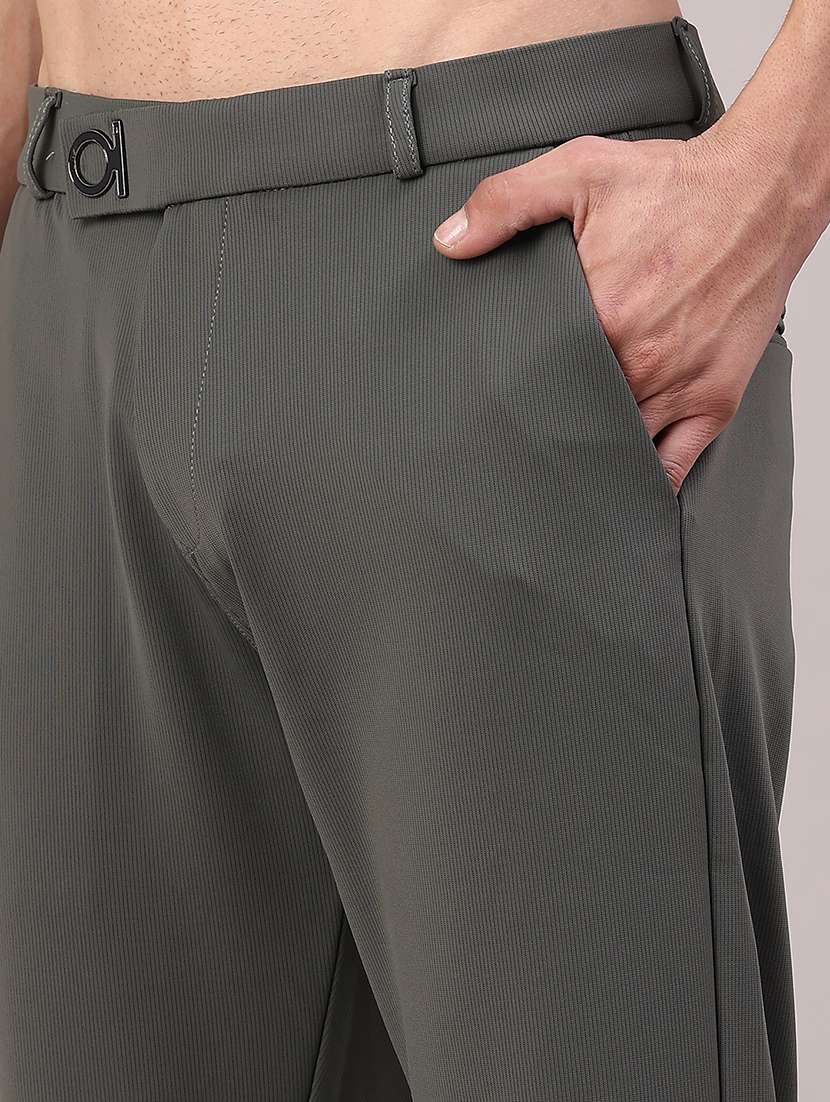 men solid mid rise chinos casual trouser - 22158428 -  Standard Image - 2