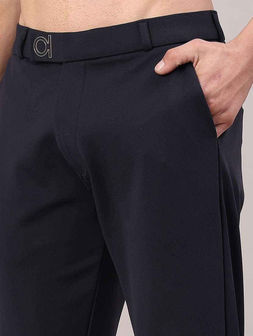 men solid mid rise chinos casual trouser - 22158429 -  Standard Image - 2