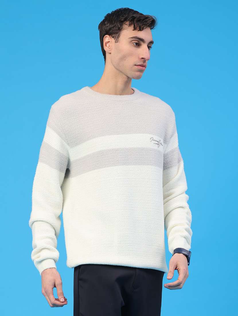 men color blocked long sleeve pullover - 22158470 -  Standard Image - 2