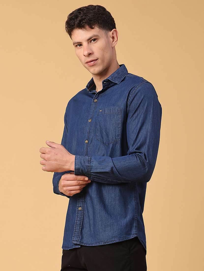 men solid long sleeve regualr fit casual shirt - 22158471 -  Standard Image - 2