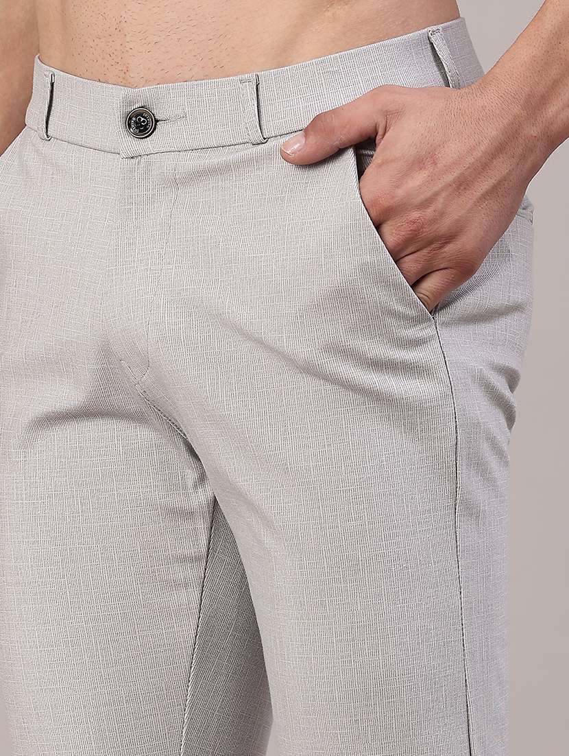 men solid mid rise slim fit chinos  - 22158508 -  Standard Image - 2