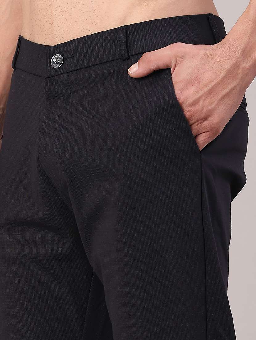 men solid mid rise slim fit chinos  - 22158509 -  Standard Image - 2