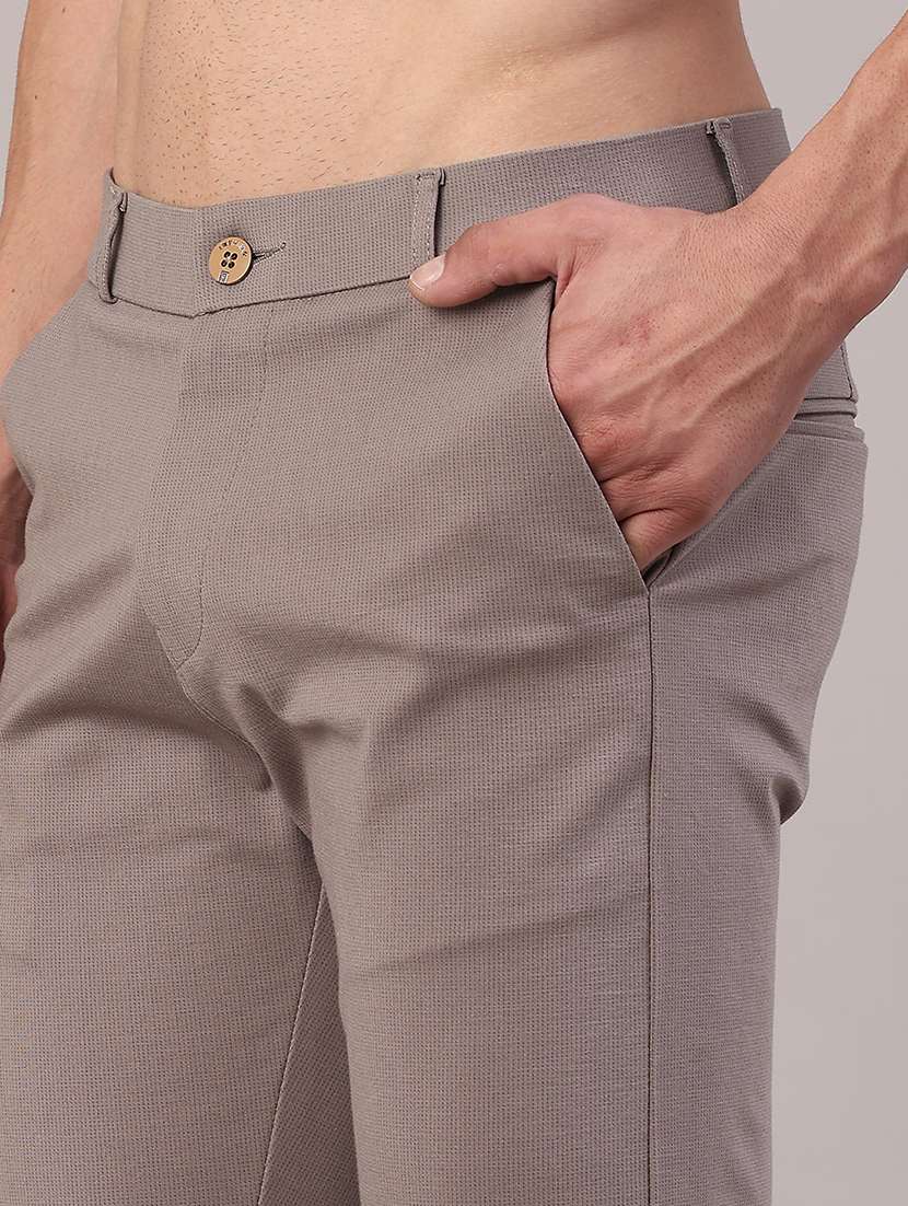 men solid mid rise slim fit chinos  - 22158513 -  Standard Image - 2