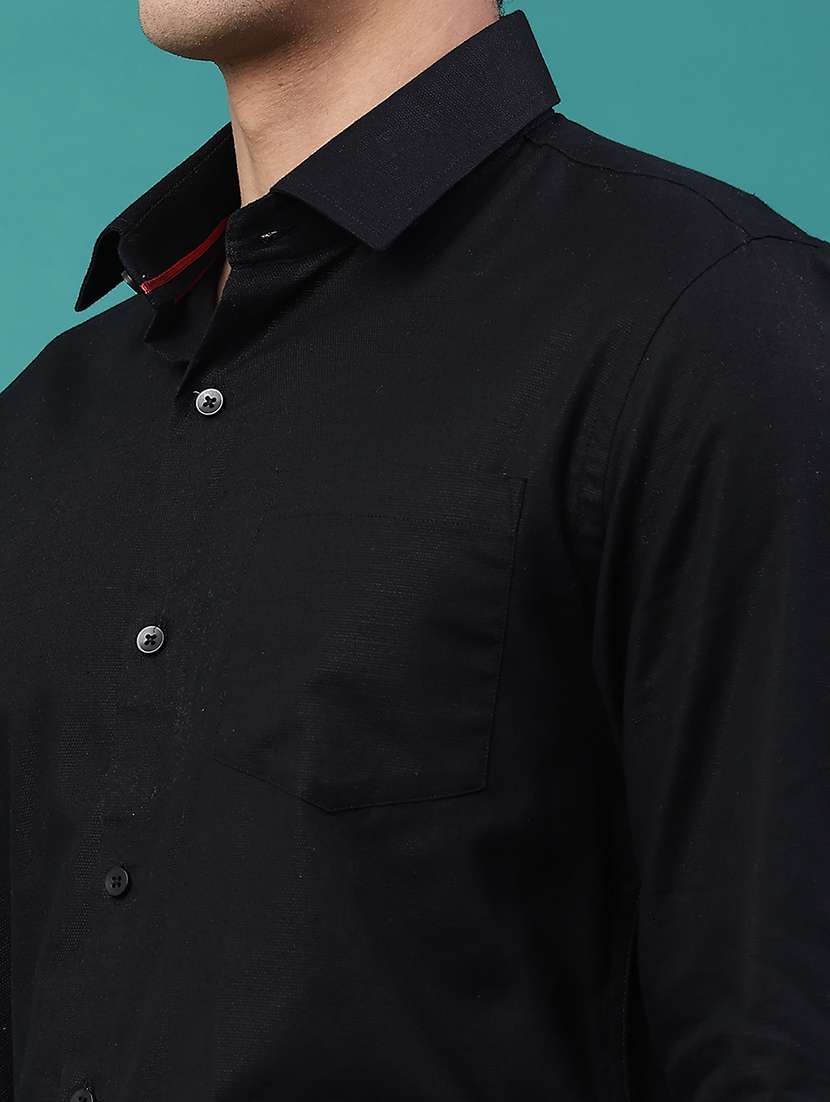 men solid long sleeve slim fit formal shirt - 22158599 -  Standard Image - 2