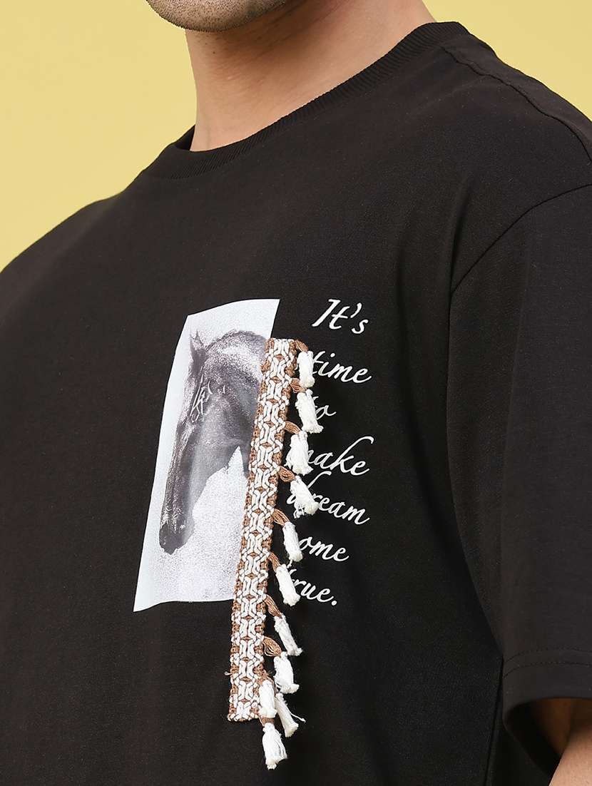 men printed short sleeve loose fit t-shirt - 22158605 -  Standard Image - 2