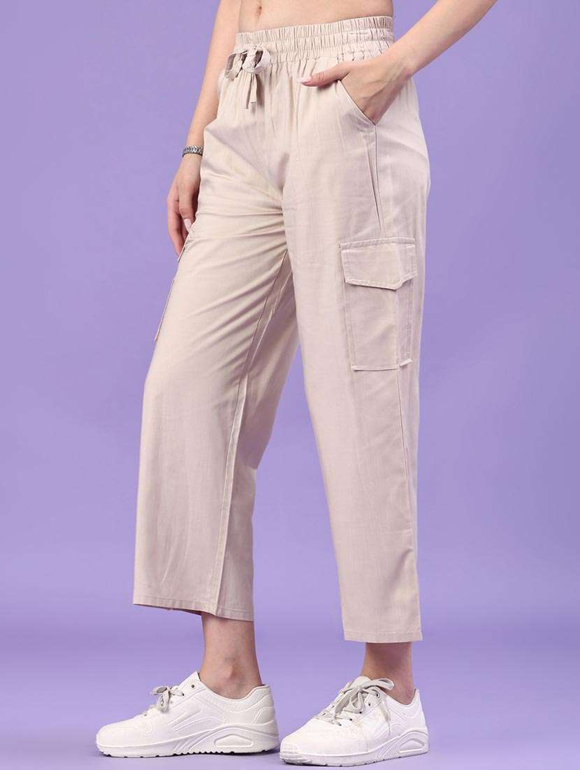 women solid mid rise cargo - 22158985 -  Standard Image - 2